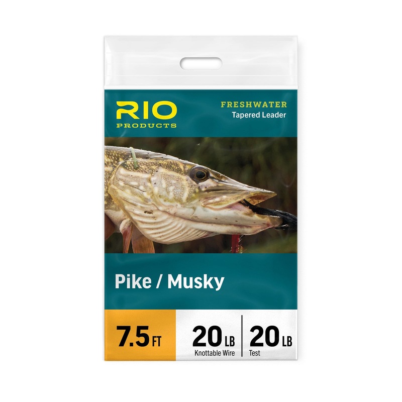Rio Pike/Musky Leaders|7.5 Foot 20 Pound Class and 20 Pound Knottable Wire|7.5 Foot 30 Pound Class and 30 Pound Knottable Wire