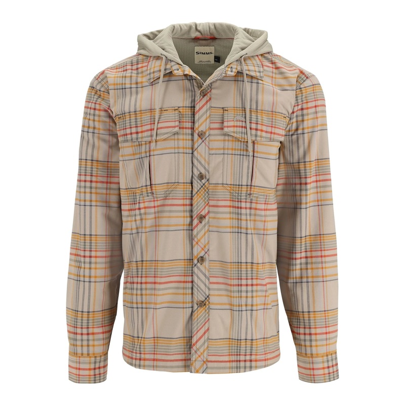Simms Coldweather Hoody|Stone Neo Plaid|Medium|X-Large|XX-Large