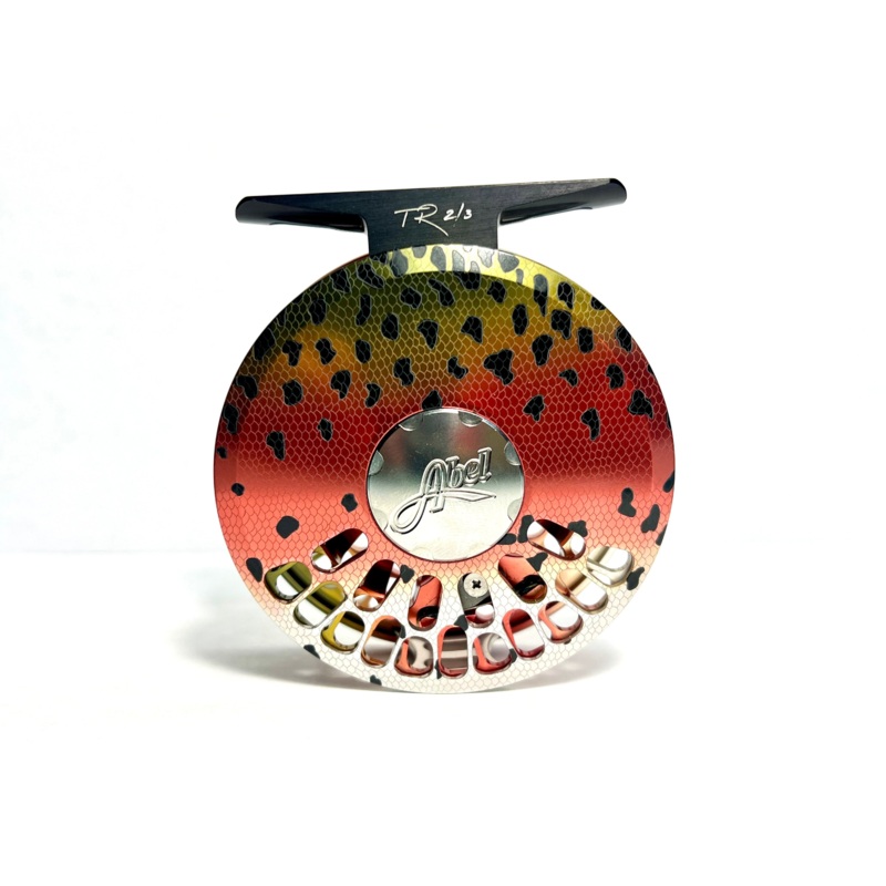 Abel TR 2/3 Trout Reel, Native Rainbow with Platinum Metal Handle