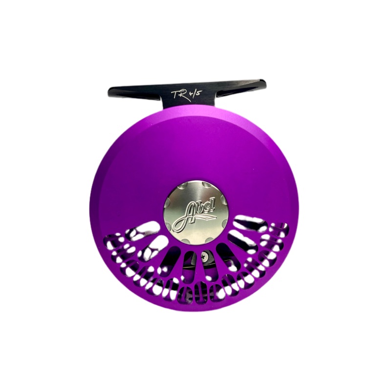 Abel TR 4/5 Ported Trout Reel, Satin Purple with Ebony Wood Handle
