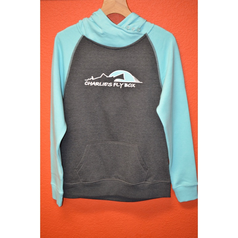 CFB Hoody, Ladies Teal/Gray – CLOSEOUT