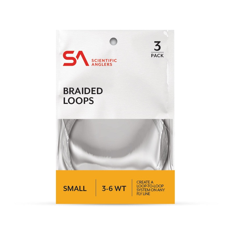 SA 3 Pack Braided Loops|Small	3-6 wt|Medium 7-10wt