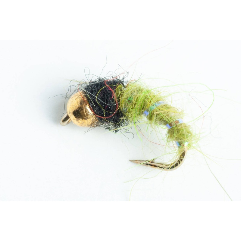 Bead Head Olive Caddis Nymph Fly, 6-Pack