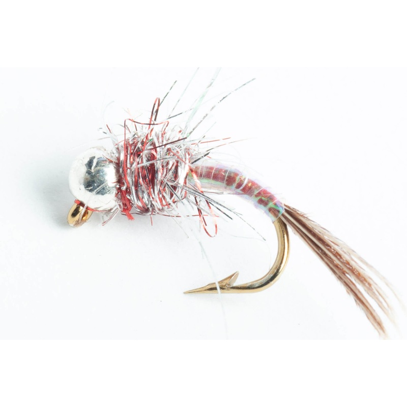 Tungsten BH Rainbow Warrior Nymph Fly, 6-Pack