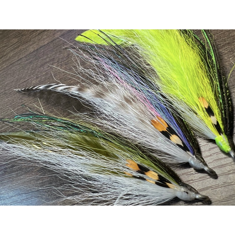 Dave Skok Rhody Flat Wing||4/0|Original|Fl Chartreuse|Grizzly Herring