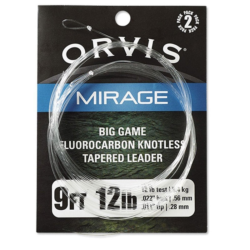 Orvis Mirage Fluorocarbon Big Game 9′ Knotless Leaders (2 pack)