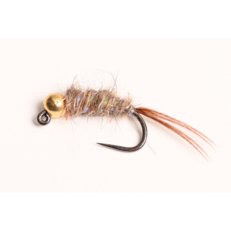 Tungsten Bead Head Euro Hare’s Ear Nymph Fly, 6-Pack