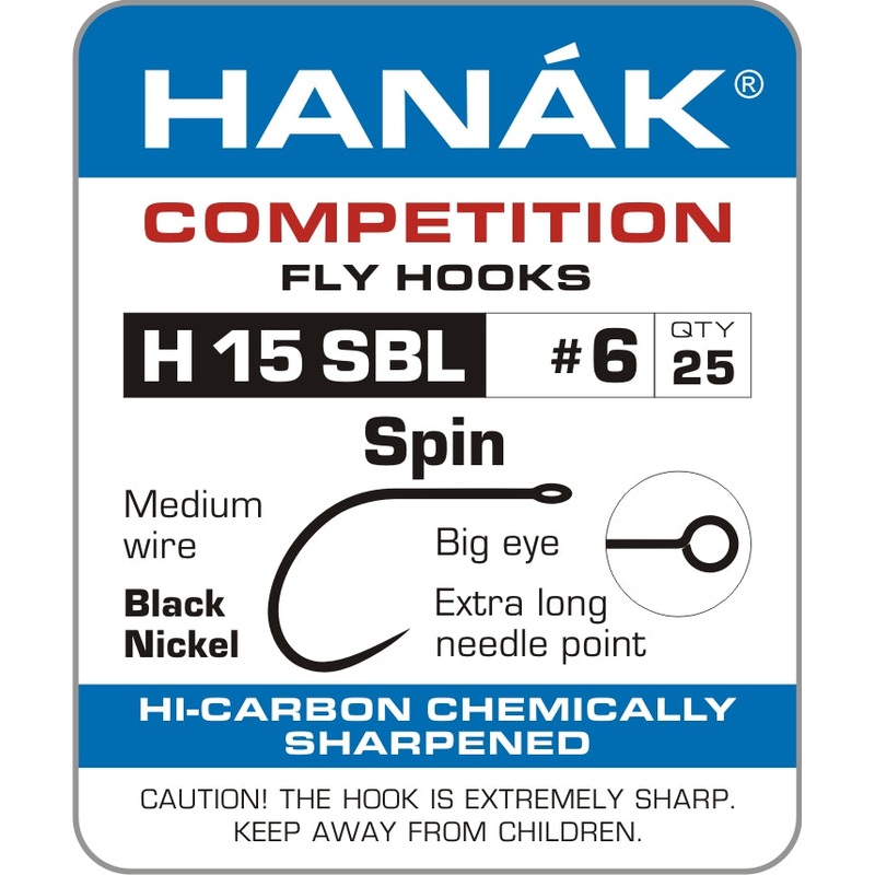 Hanak H15SBL Spin Fly Hooks|Size 4|Size 6|Size 8|Size 10