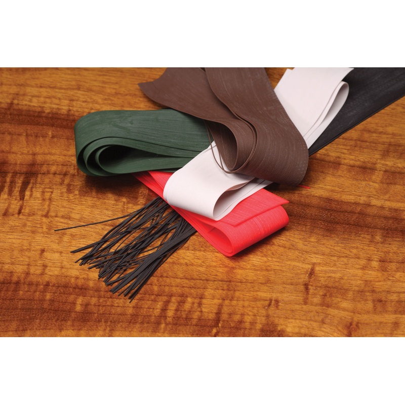 Hareline Fine Round Rubber|Black|Red|Brown