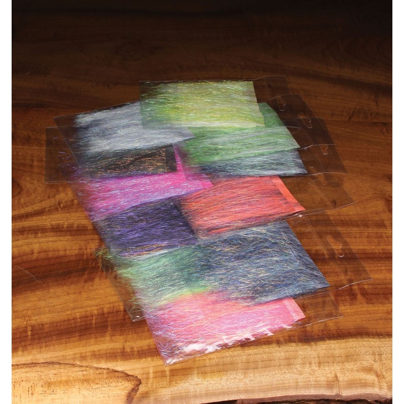 Hareline Ice Dub Minnow Back Shimmer Fringe
