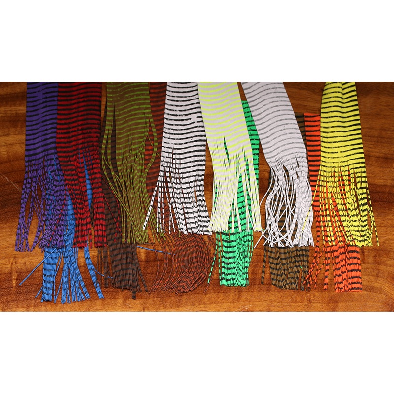 Hareline Tarantu-Leggs||2 Brown Black Barred||3 Brown Orange Barred||4 Dark Tan Black Barred||5 Green Chartreuse Black Barred||6 Orange Black Barred||9 Sculpin Orange Moss Green Barred||10 White Black Barred||11 White Fl Yellow Chartreuse Barred