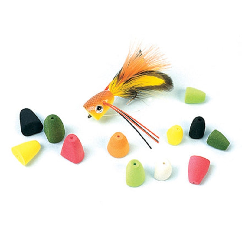 Rainy’s Preshaped Bass Pops|Small|Medium|Large|White|Yellow|Chartreuse|Orange|Red|Olive|Black