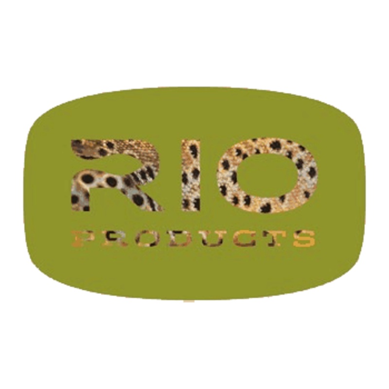 Rio Brown Trout Scales on Green Sticker