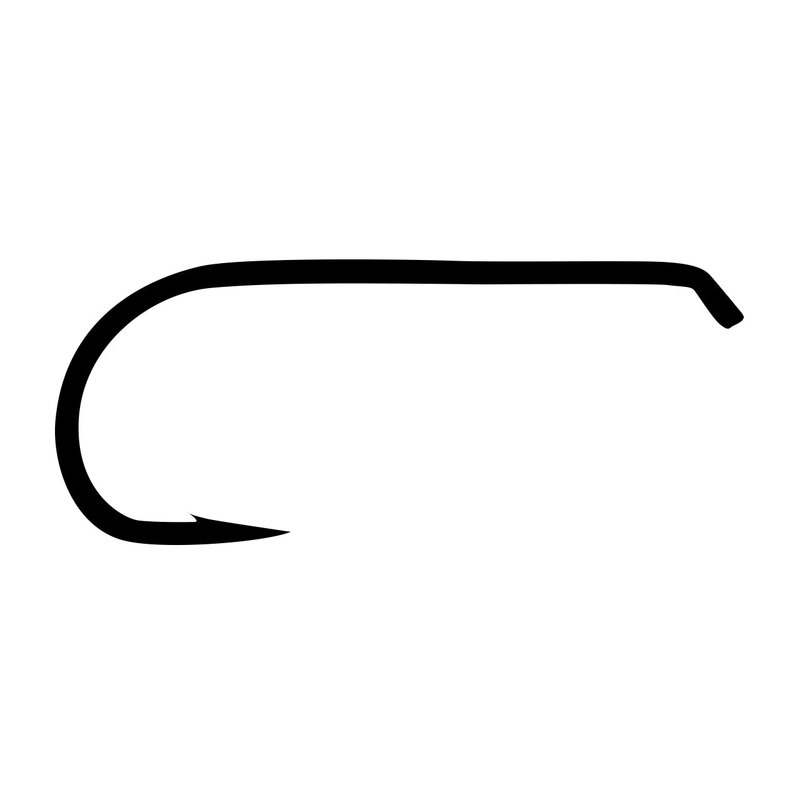 Tiemco TMC100B Black Dry Fly Wide Gape Hooks