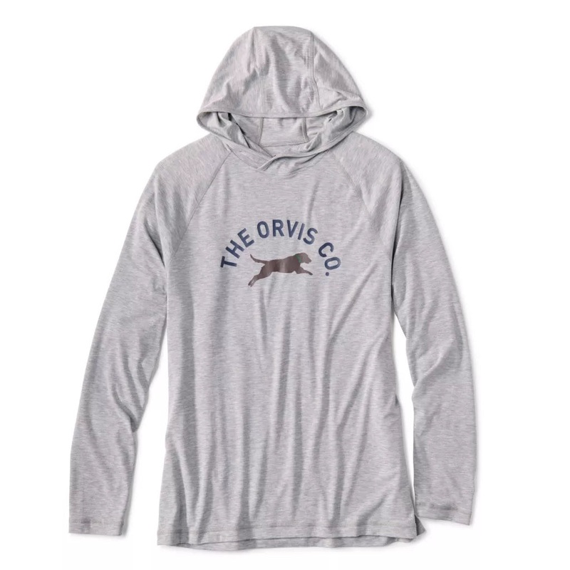 Orvis DriCast Logo Hoodie|Light Gray Heather|Small|Medium|Large|X-Large