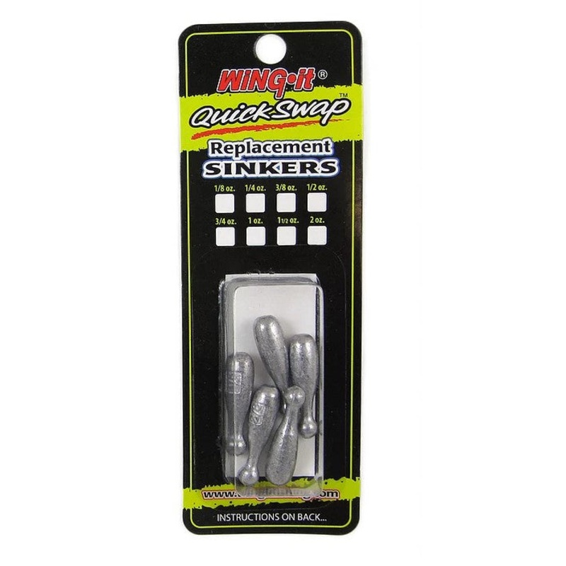 Wing-It Replacement Weights|1 oz. (Blister Pack)|1/2 oz. (Blister Pack)|1/4 oz. (Blister Pack)|1/8 oz. (Blister Pack)|3/4 oz. (Blister Pack)|3/8 oz. (Blister Pack)