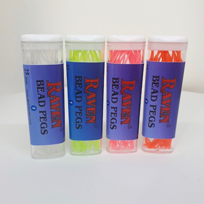 Raven Bead Pegs|Clear/White|Orange|Pink|Chartreuse