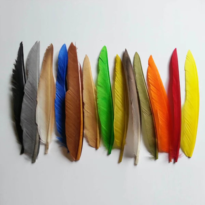 Wapsi Duck Quill|Black|Brown|Dyed Gray|Mallard Gray|Orange|Red|White|Yellow