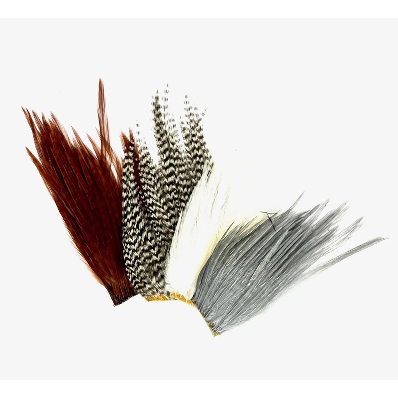 Wapsi Ewing Sweet Spot Hackle|Grizzly|Medium Dun|Ginger|Black