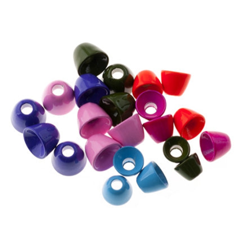 Aqua Flies Cones|3/16″|Fl. Chartreuse|King Fisher Blue|Salmon Pink|Fl. Pink|Fl. Flame