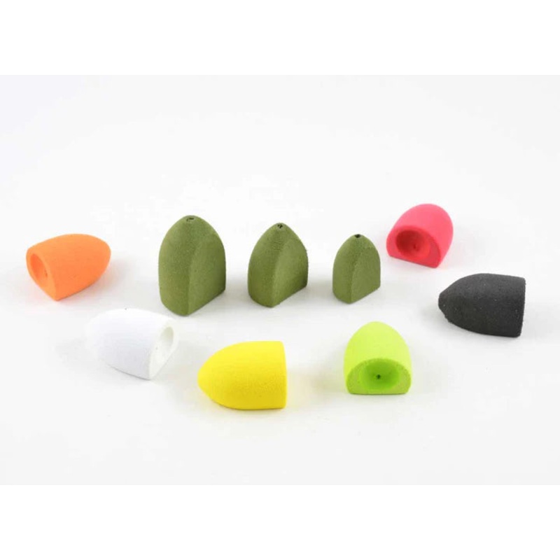 Rainy’s Preshaped Bass Pops|Large|White|Yellow|Chartreuse|Orange|Black|Olive
