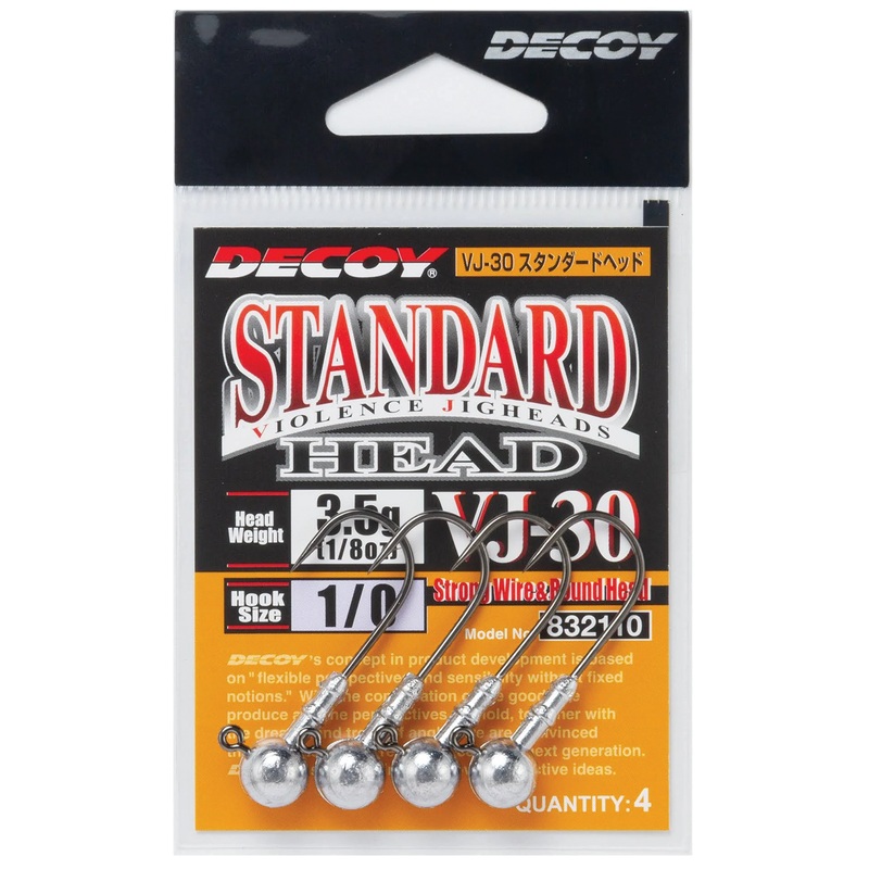 Decoy VJ-30 Standard Jig Head|1.8g (|1 Hook)|2.5g (|1 Hook)|2.5g (1/0 Hook)|3.5g (1/0 Hook)|3.5g (2/0 Hook)