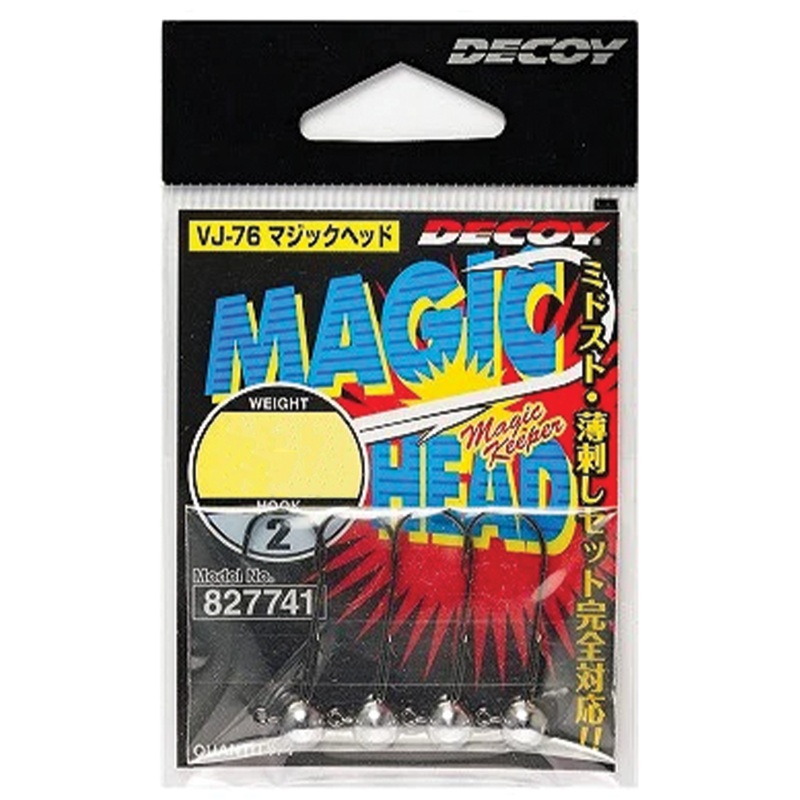 Decoy VJ-76 Magic Head Jig|1.4g (|2 Hook)|1.4g (|3 Hook)|1.8g (|2 Hook)|1.8g (|3 Hook)|2.5g (|2 Hook)|2.5g (|3 Hook)|3.5g (|1 Hook)