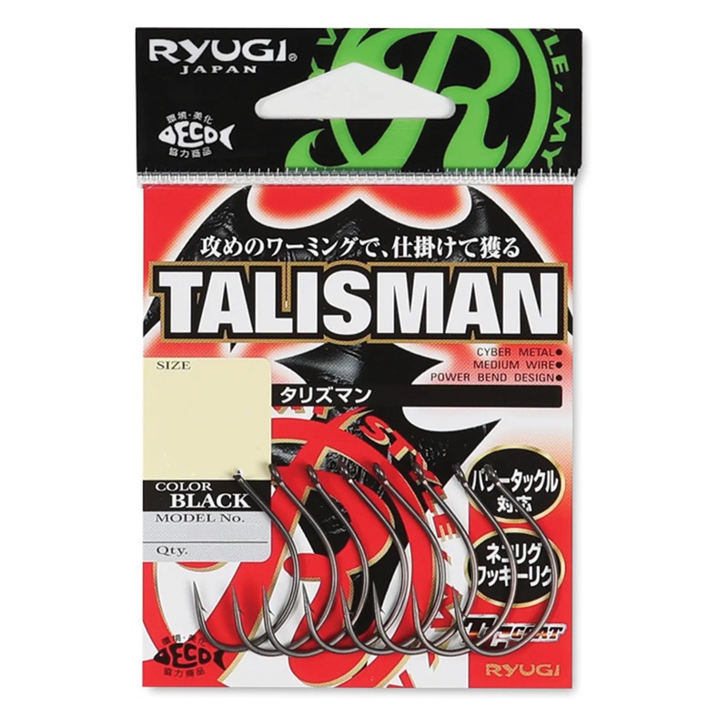 Ryugi Talisman Hook||1 (9 Pack)||2 (9 Pack)||3 (9 Pack)||2/0 (8 Pack)||3/0 (7 Pack)