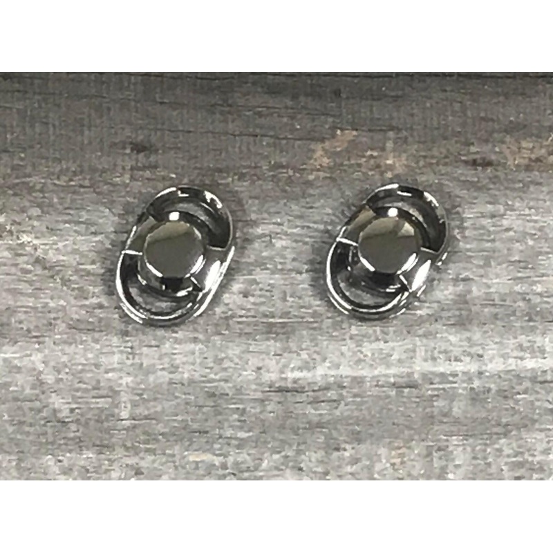 Shimano Handle Knob Seal Caps OVAL Smoke Chrm (Set of 2) BNT5560