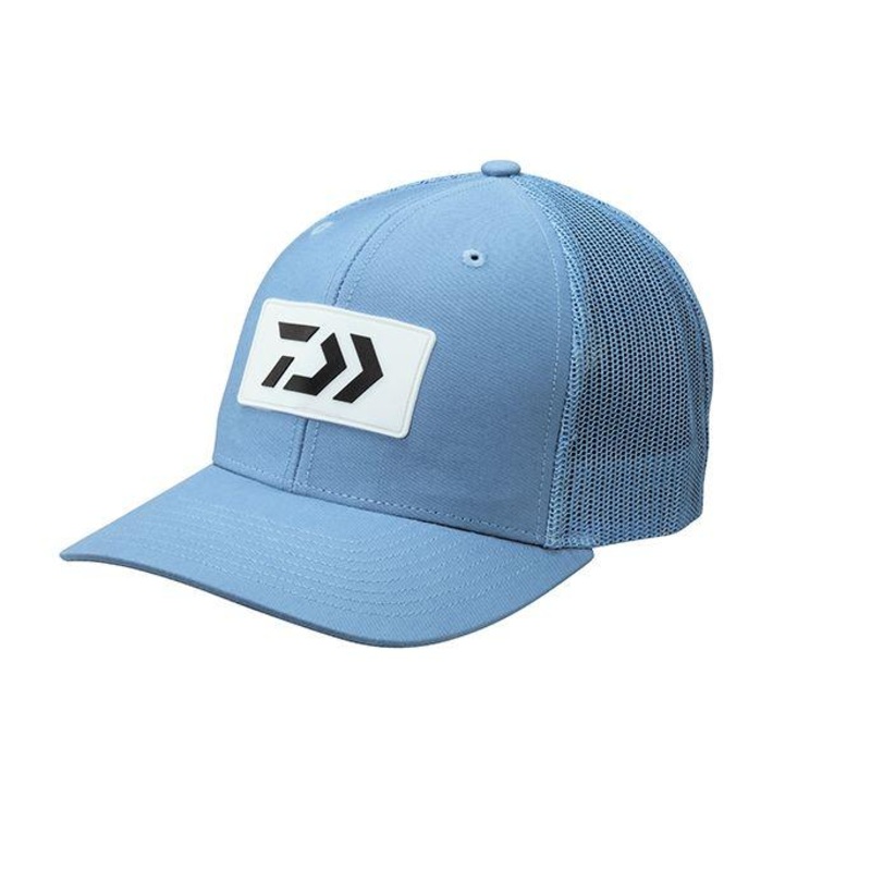 Daiwa D-Vec Rubber Patch Trucker Cap  (Blue-Black)