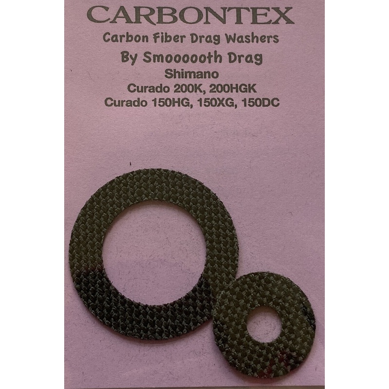 Carbontex Drag Washers by Smooth Drag for Shimano Curado 200K, 200HGK, 150HG, 150XG, 150DC
