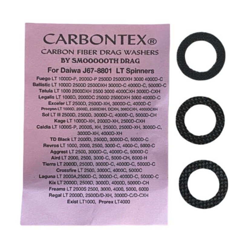 Carbontex Drag Washers by Smooth Drag LT Spinning Reels J67-8801