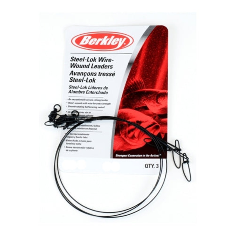 Berkley Wire Wound Steelon Leader 30lb 18′ (45cm) 3-pack