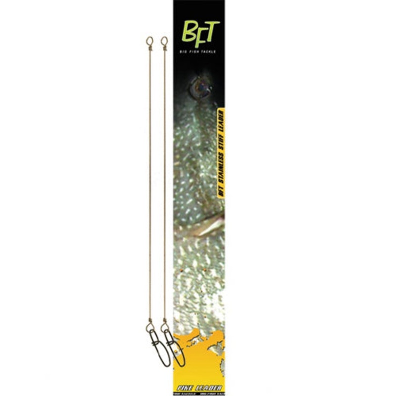 Stiff Jerkbait Leader stainless 12 – 2-pack