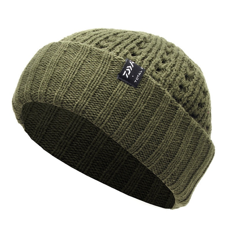 Stickad Beanie Grn