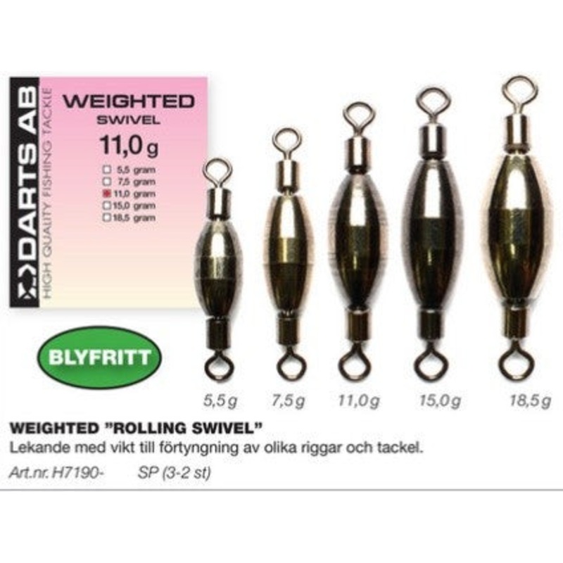 Darts Weighted Swivel|5.5 g – 4 pcs|7.5 g – 3 pcs