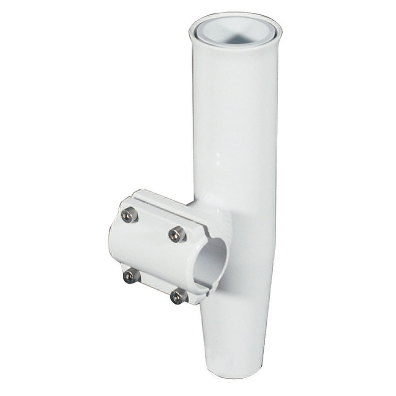 Lee’s Clamp-On Rod Holder – White Aluminum – Horizontal Mount – Fits 1.660 O.D. Pipe [RA5203WH]