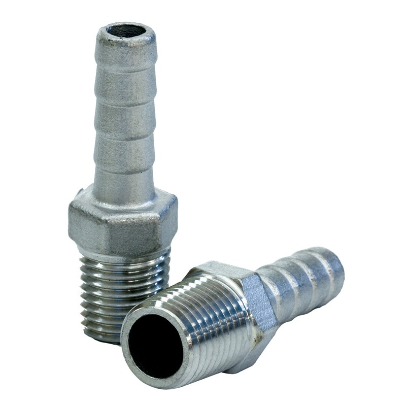 Tigress Stainless Steel Pipe to Hose Adapter – 1/4 IPS [77910]