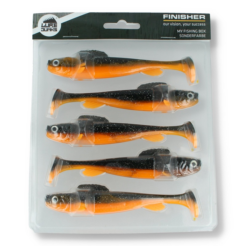 Lurejunks Finisher Mix 12cm|Sonderfarbe Schwarz / Orange