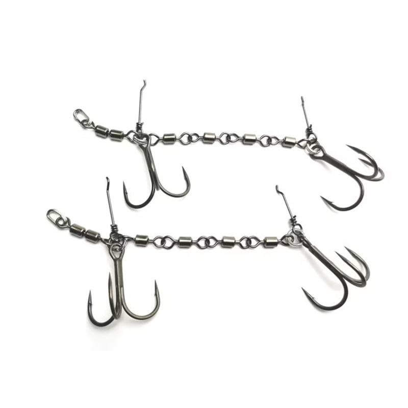 Pikecraft 4-fach Wirbel Stinger Rig (2/0 – 3/0) – 2 Stck