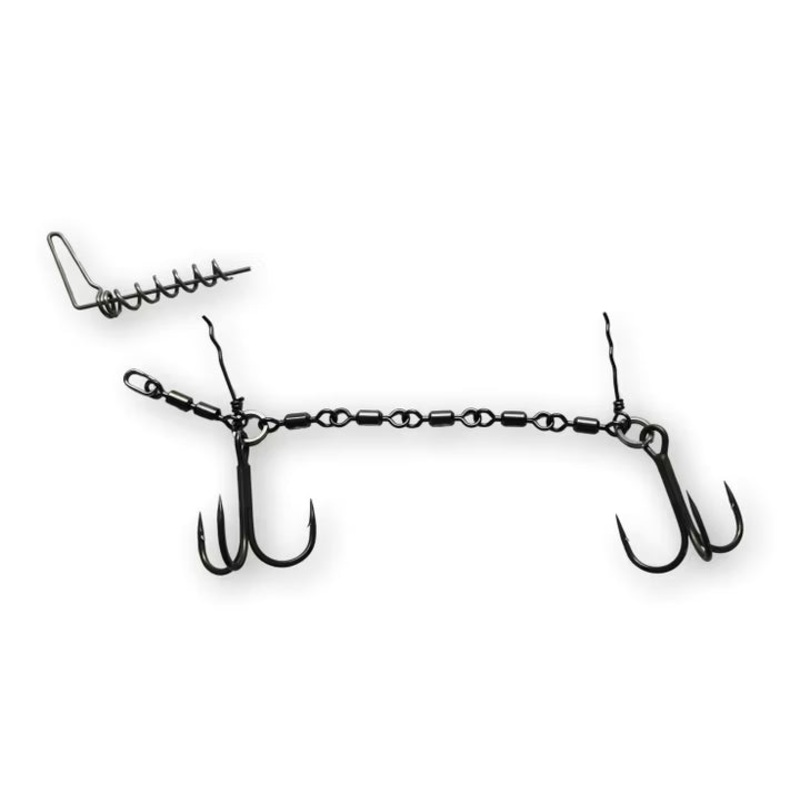 Pikecraft 5-fach Wirbel Stinger Rig 3/0