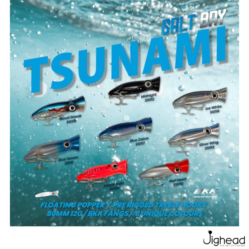 Salt Bay Tsunami Floating Popper | 80mm | 12g