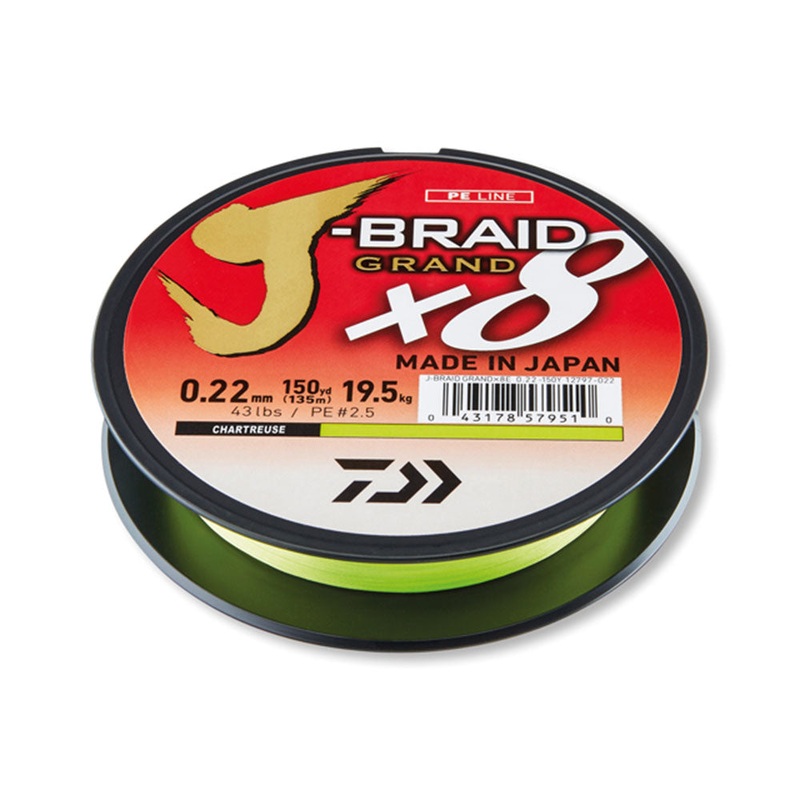 J-Braid Grand x8E (Chartreuse) / 135 m