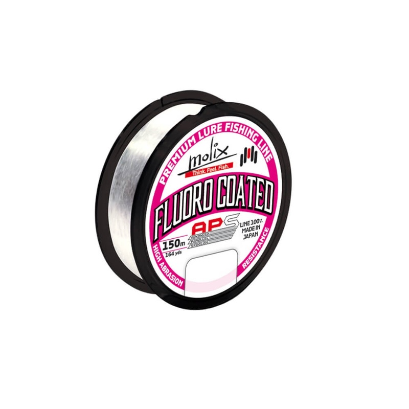 Fluoro Coated APS / 150 m|0.185 mm / 2.7 kg|0.210 mm / 3.6 kg|0.223 mm / 4.1 kg|0.263 mm / 5.4 kg|0.291 mm / 6.8 kg|0.311 mm / 7.7 kg|0.334 mm / 9.1 kg|0.40 mm / 11.3 kg