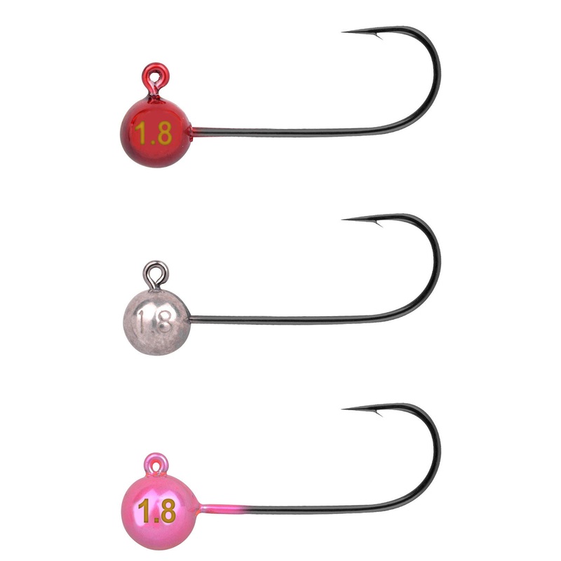 Tungsten Micro Jighead #2 / Jig 22 (Natural/Red/Pink)