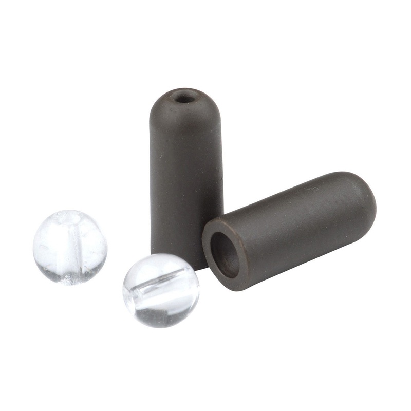 Tungsten Slim Bullet Sinkers + Glass Beads (Matte Green)