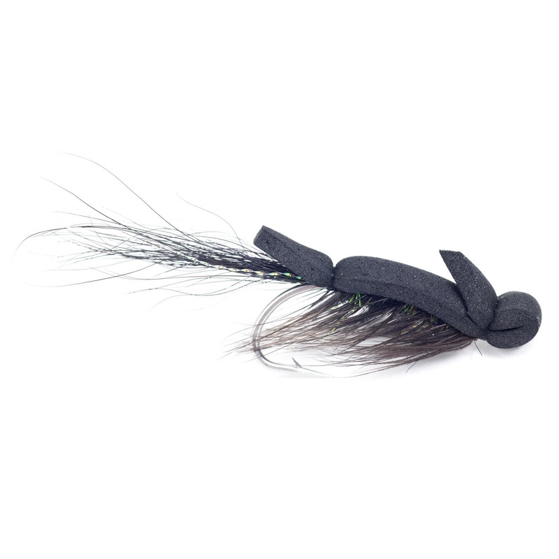 Foam Skater Fly Svart Som Natten| Trout-O-File