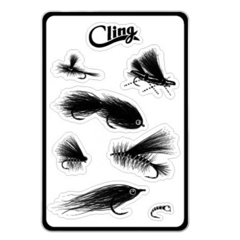 Klassiske Fluemnstre Klistremerke 10cm | Cling