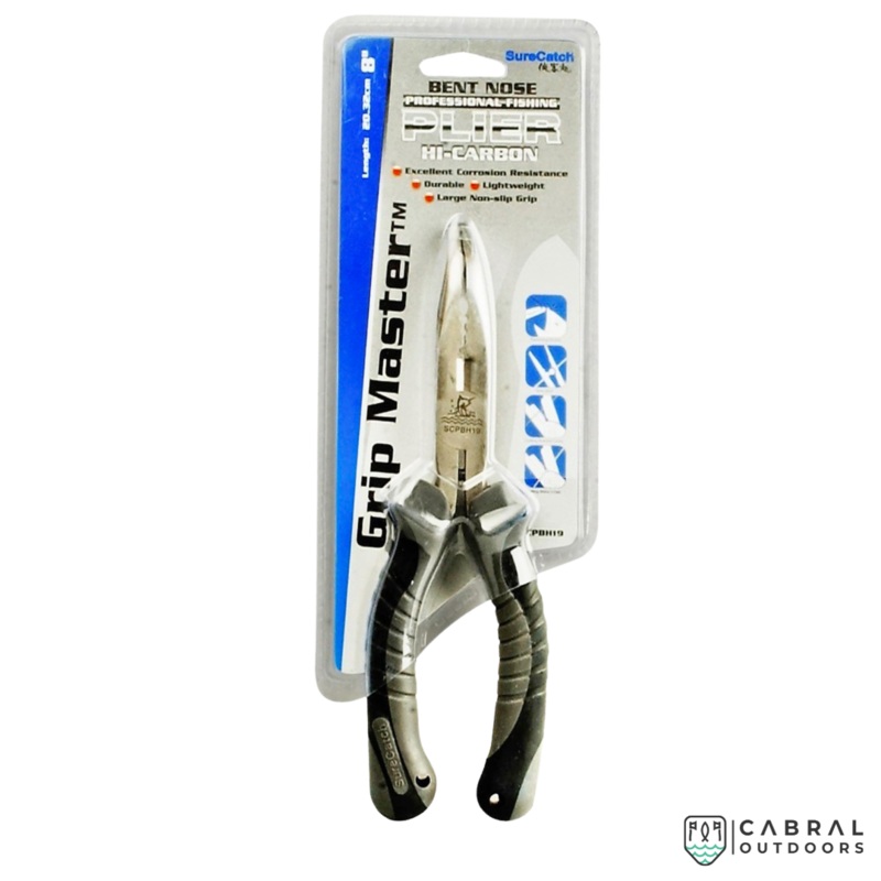 Surecatch Grip Master Hi-Carbon Bent Nose Professional Fishing Pliers | 8