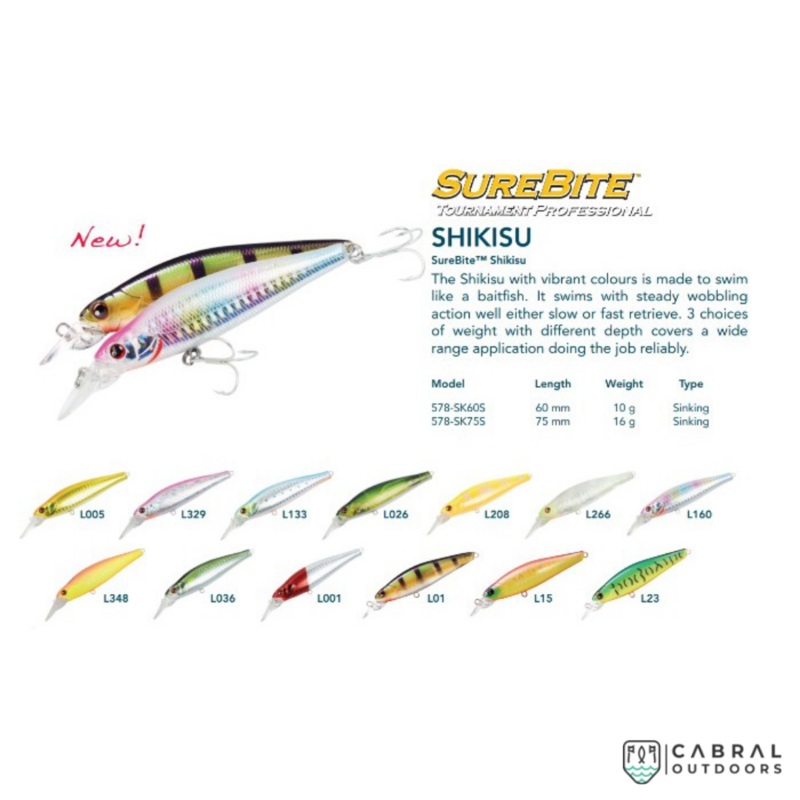 Surecatch SureBite Shikisu Hard Lure | Size: 6cm | 10g